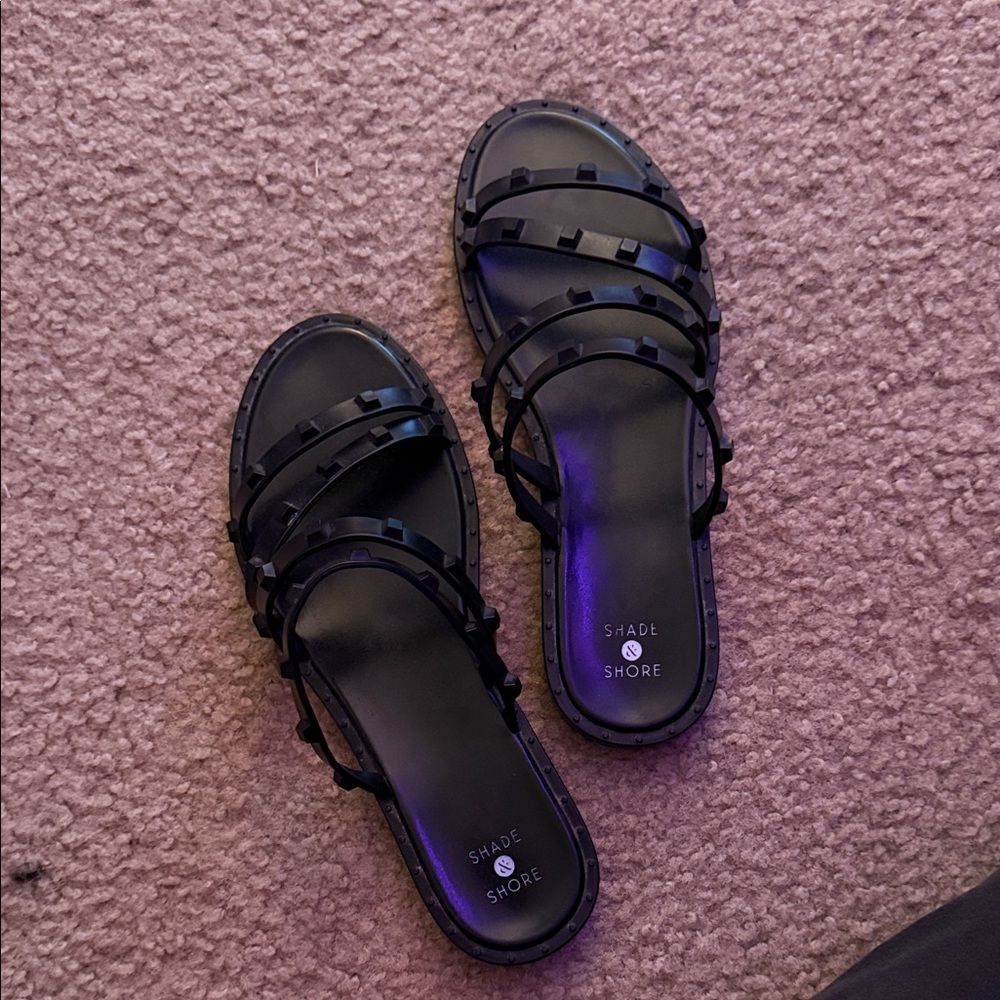 Shade & Shore Women's Black Sandals